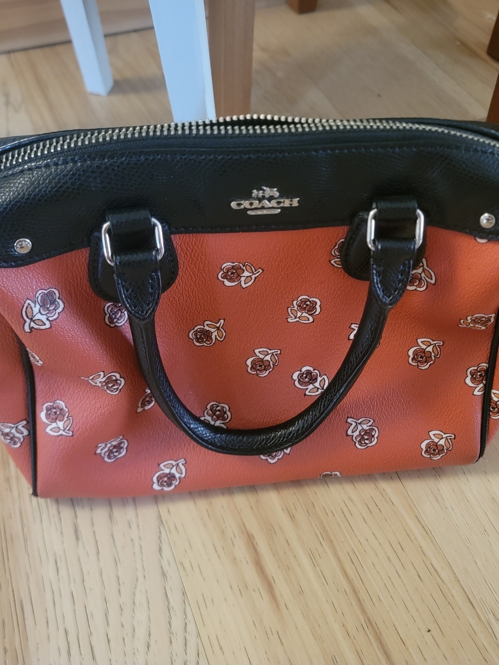 Coach Mini Bennett Satchel in Sienna Rose floral print coated canvas